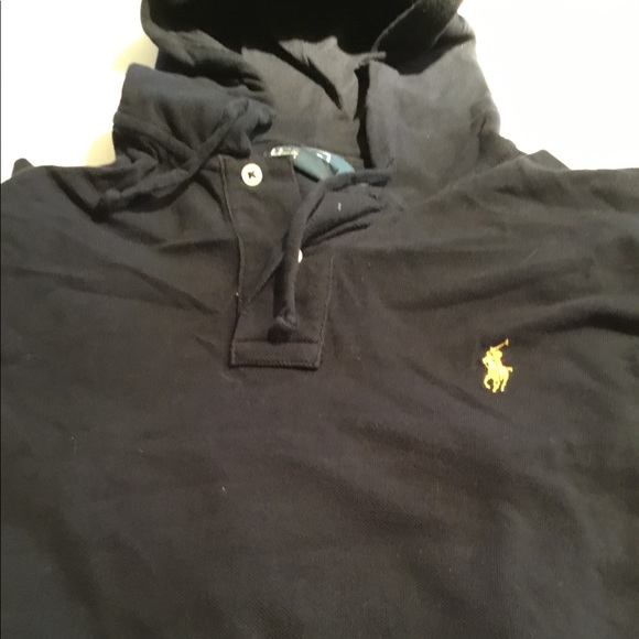 polo long sleeve hoodie
